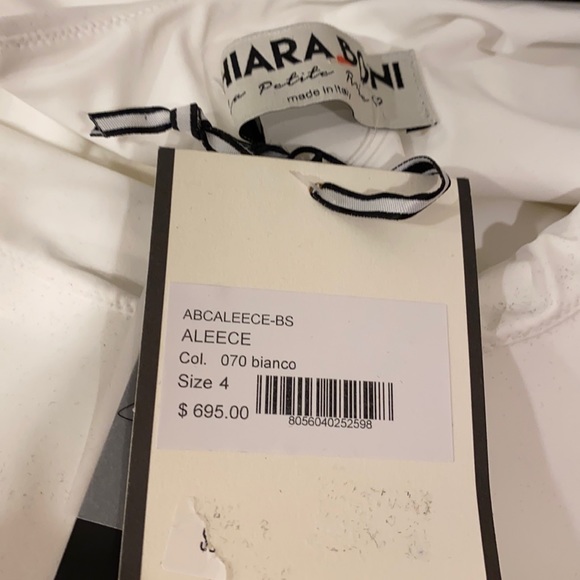 Chiara Boni La Petite Robe White Aleece Dress - Picture 9 of 12